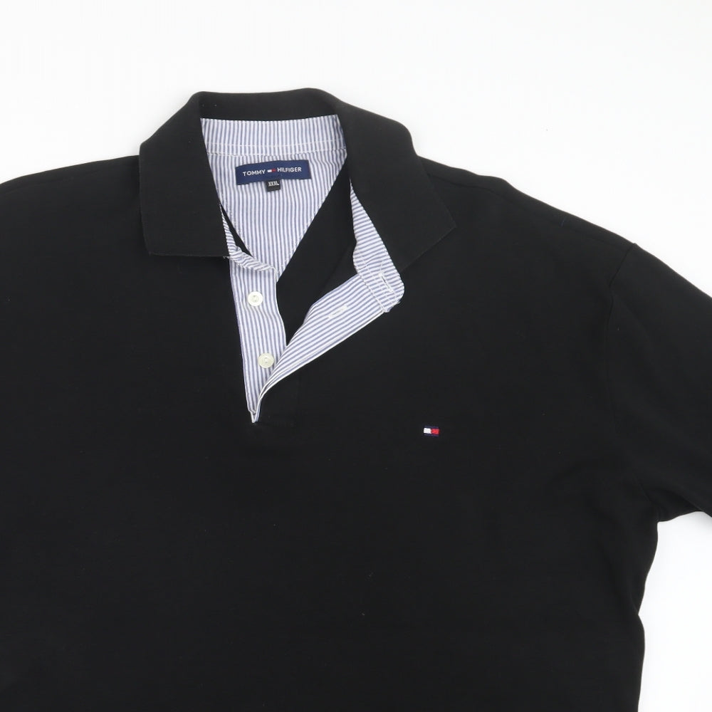 Tommy Hilfiger Mens Black    Polo Size 3XL