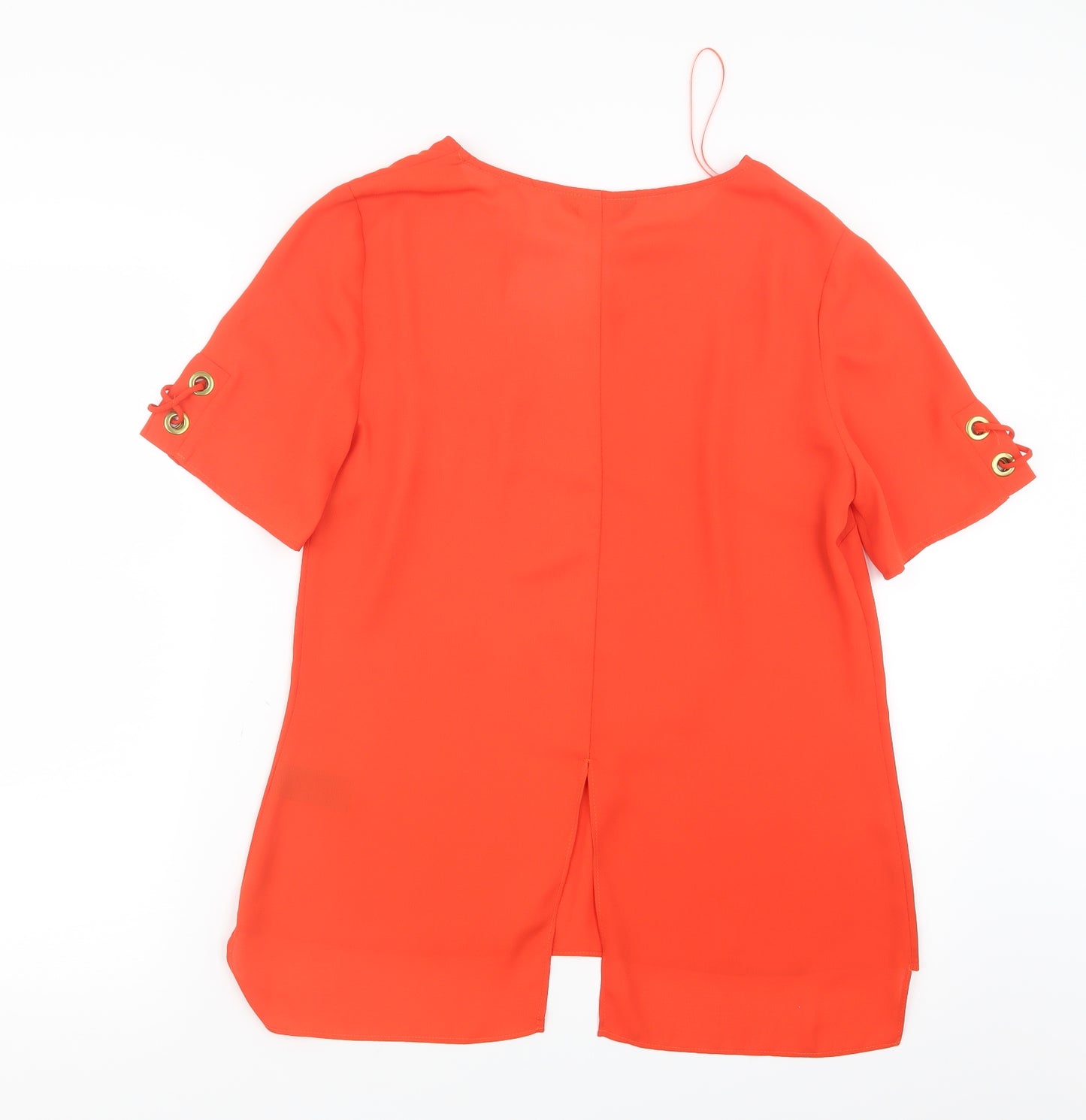 F&F Womens Orange  Mesh Basic Blouse Size 10