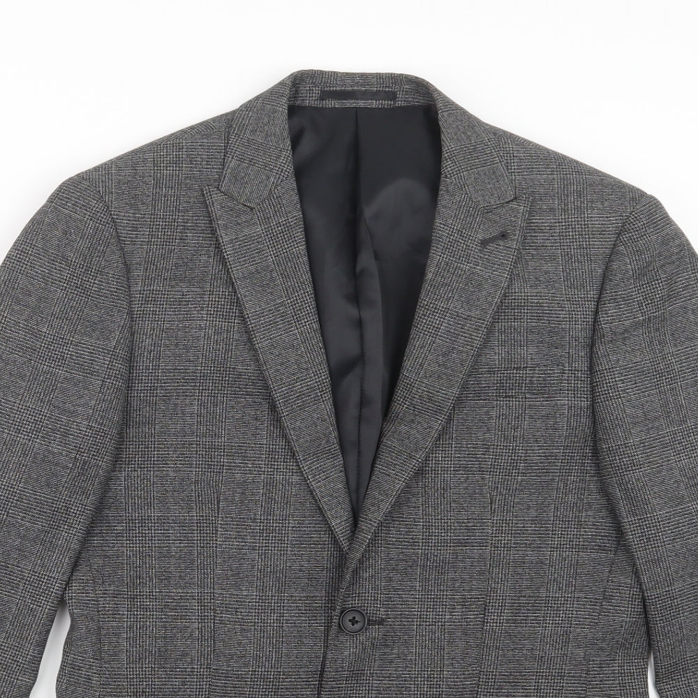 NEXT Mens Grey Geometric  Jacket Suit Jacket