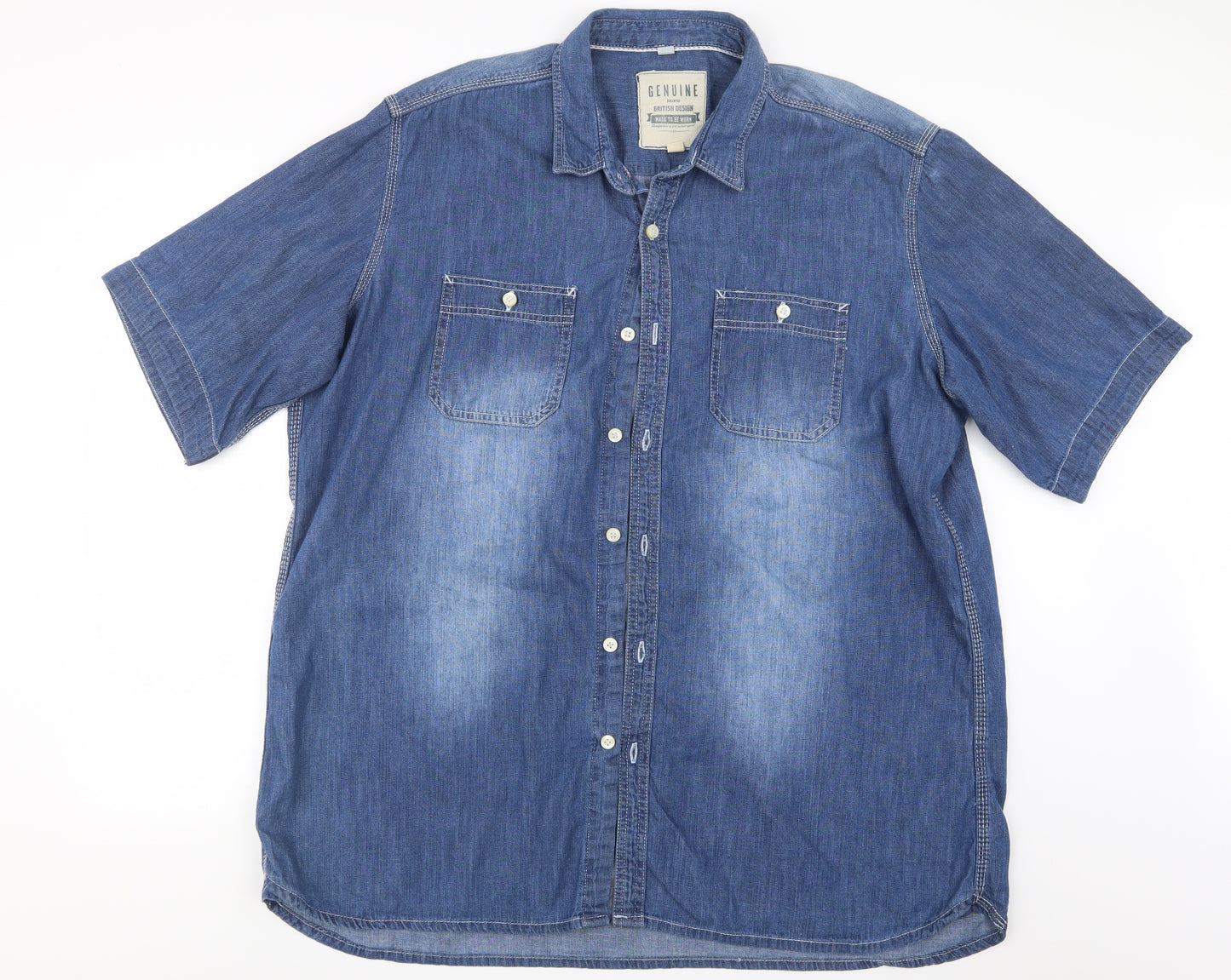 Jacamo Mens Blue    Button-Up Size XL