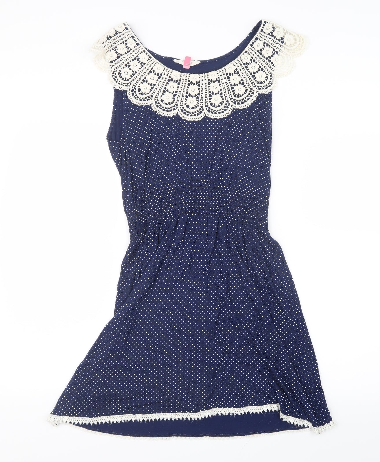 Miso Womens Blue Polka Dot  Mini  Size 12