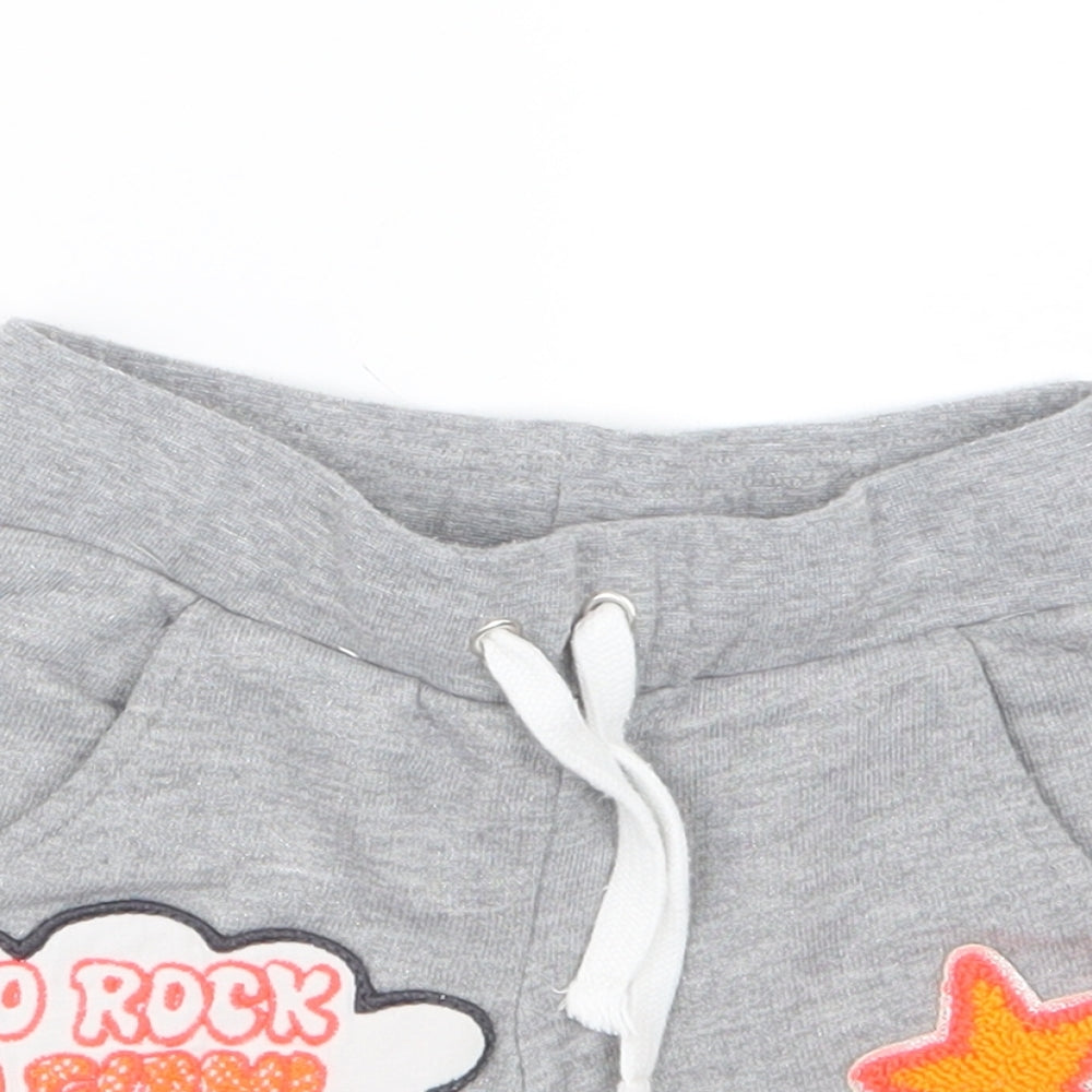Miss Grant Girls Grey   Sweat Shorts Size 6 Years
