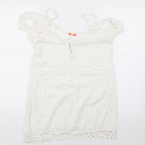 RI Resort Womens White   Basic Blouse Size S