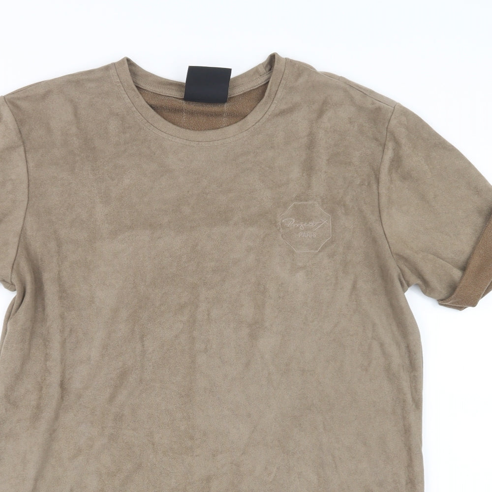 PROJECT X Mens Brown    T-Shirt Size M