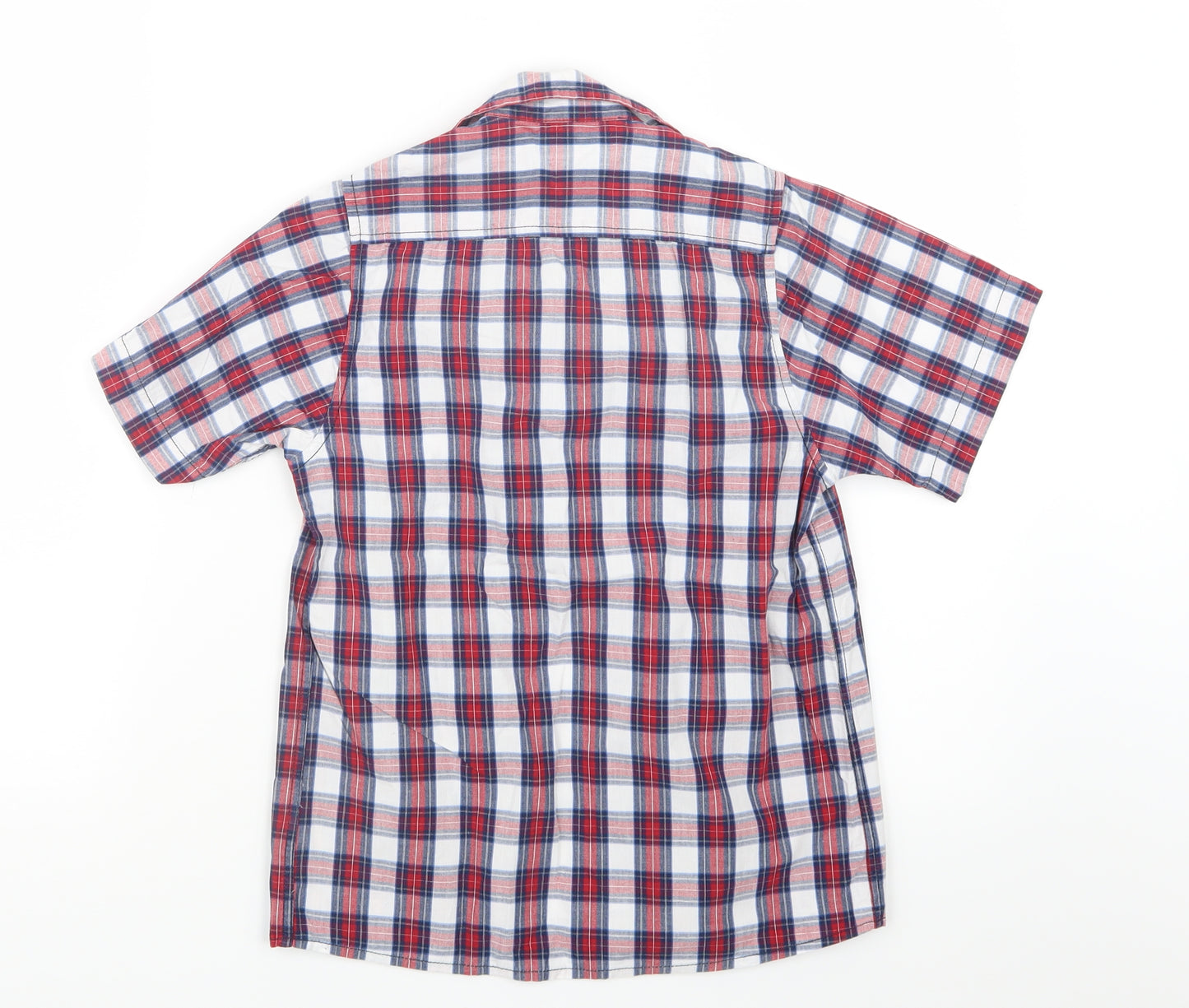 Rebel Boys Red Check  Basic Button-Up Size 8-9 Years