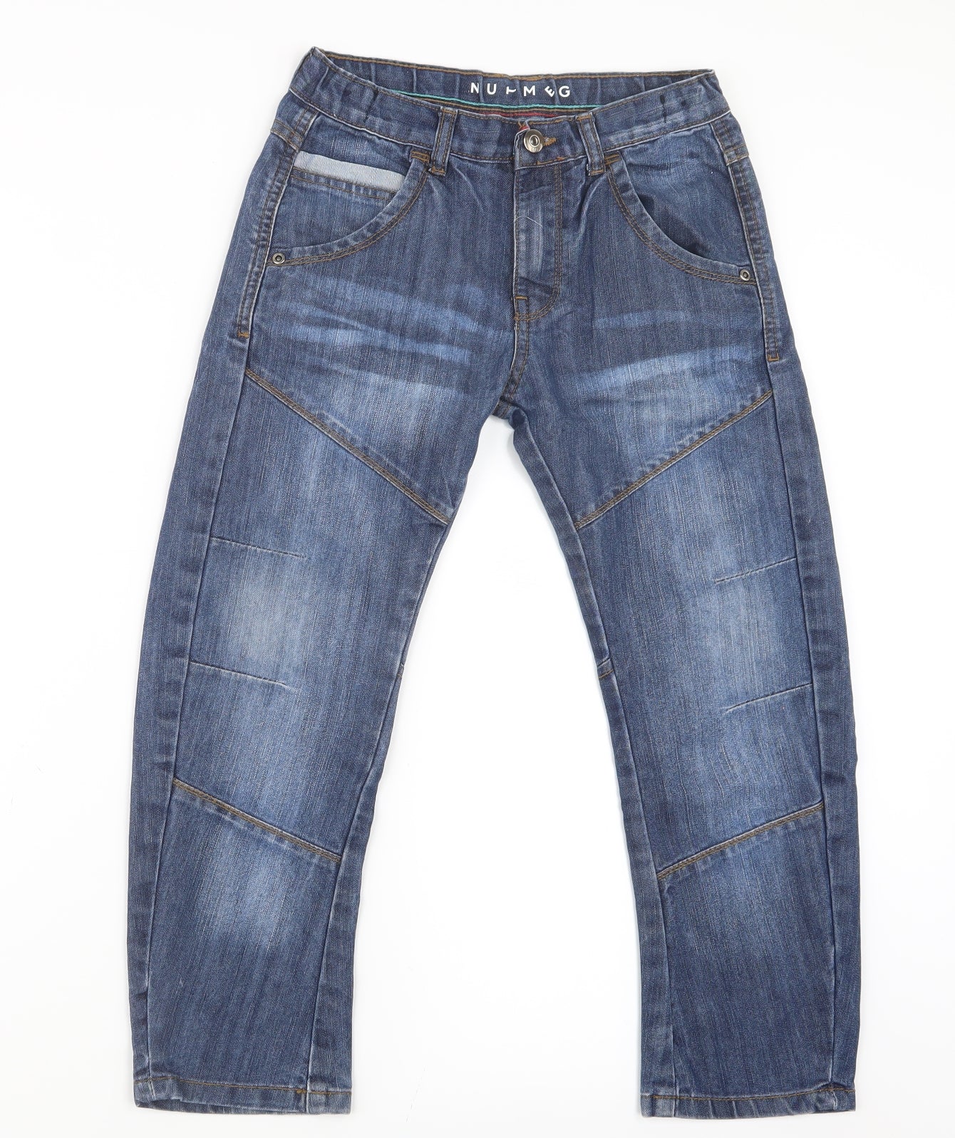 Nutmeg Boys Blue  Denim Straight Jeans Size 7-8 Years