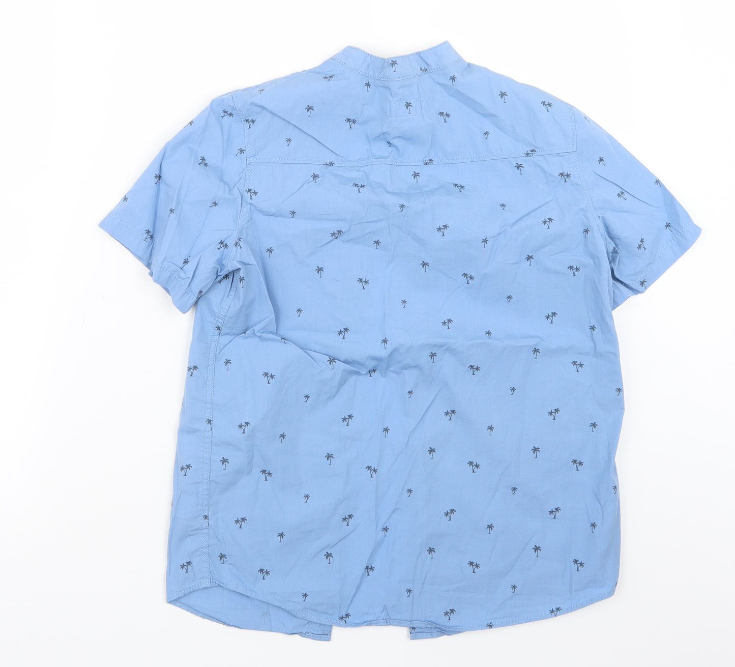 H&M Boys Blue Geometric  Basic Button-Up Size 9-10 Years