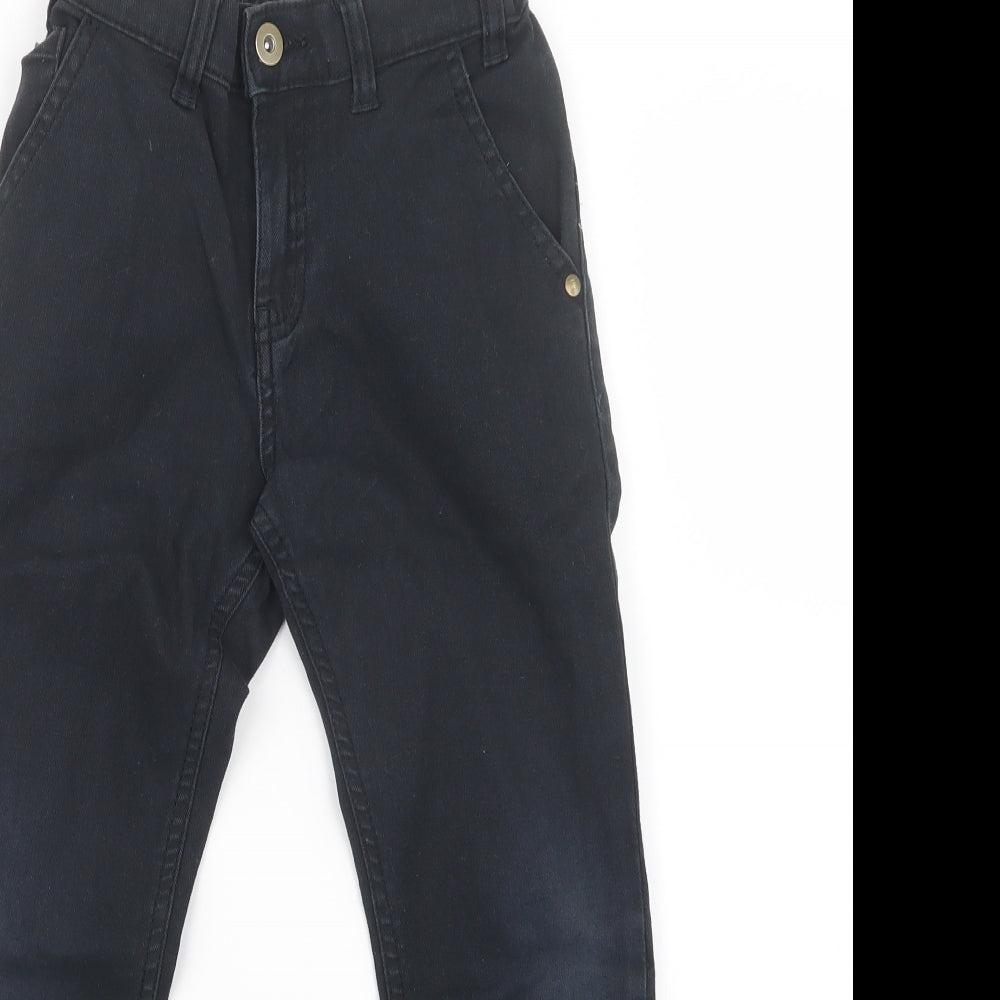 F&F Boys Black  Denim Straight Jeans Size 6-7 Years