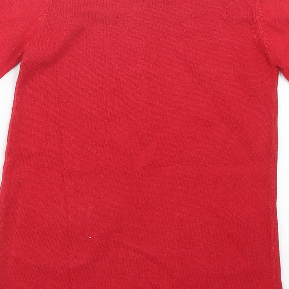 George Girls Red  Knit Jumper Dress  Size 18-24 Months