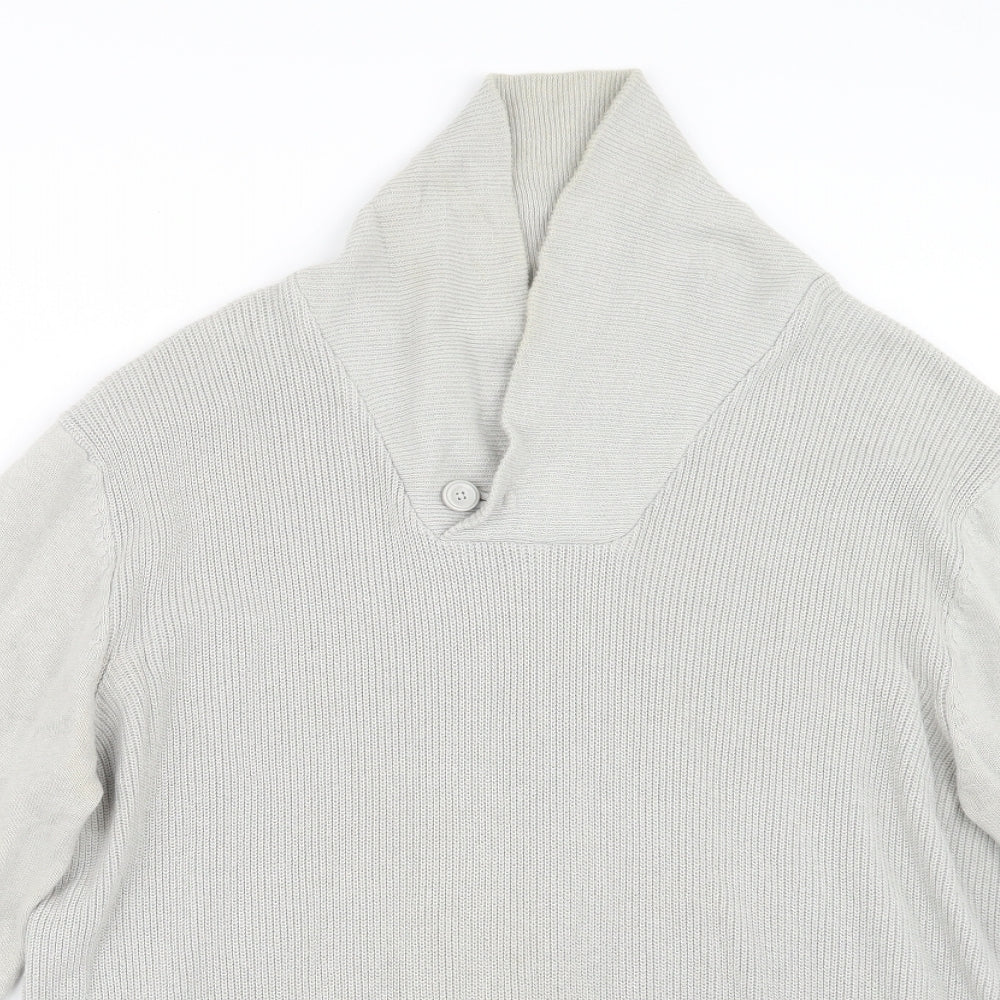 George Mens Grey  Knit Pullover Jumper Size M
