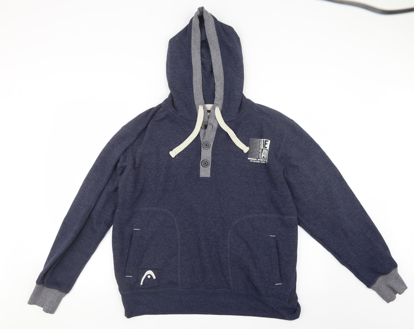 HEAD Mens Blue   Pullover Hoodie Size M