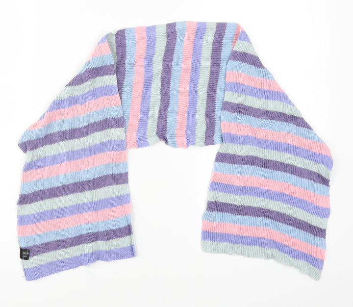 Preworn Girls Pink Striped Rectangle Scarf Scarves & Wraps One Size - Purple