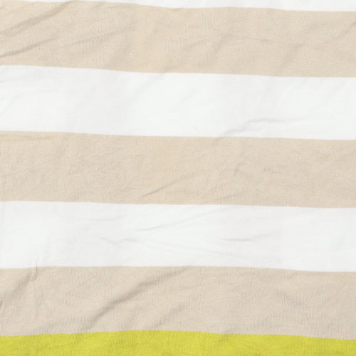 TU Womens Beige Striped  Cardigan Jumper Size 12  - Yellow