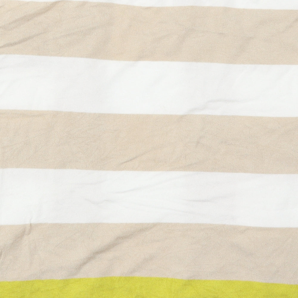 TU Womens Beige Striped  Cardigan Jumper Size 12  - Yellow