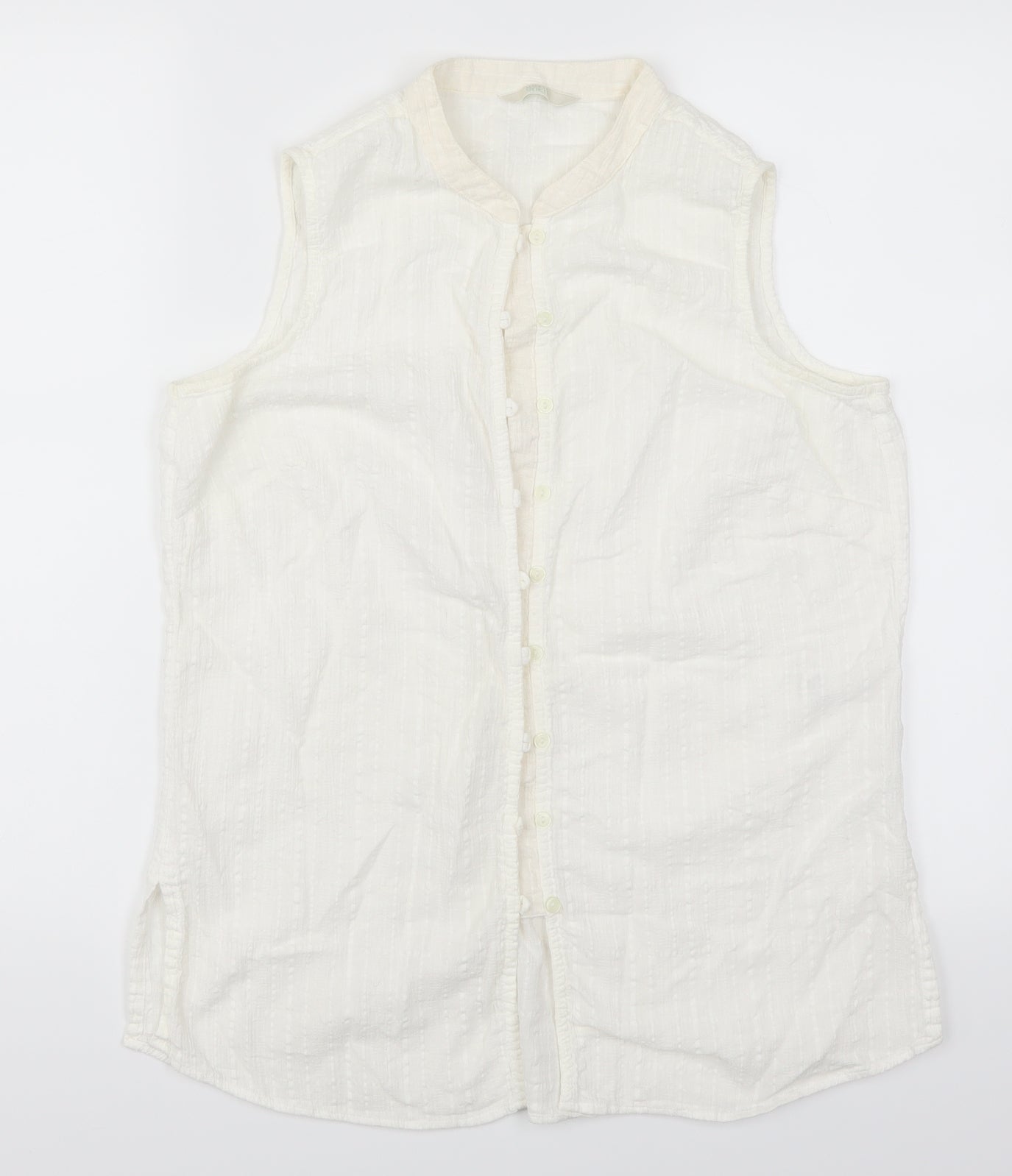 Marks and Spencer Womens White   Basic Button-Up Size 16
