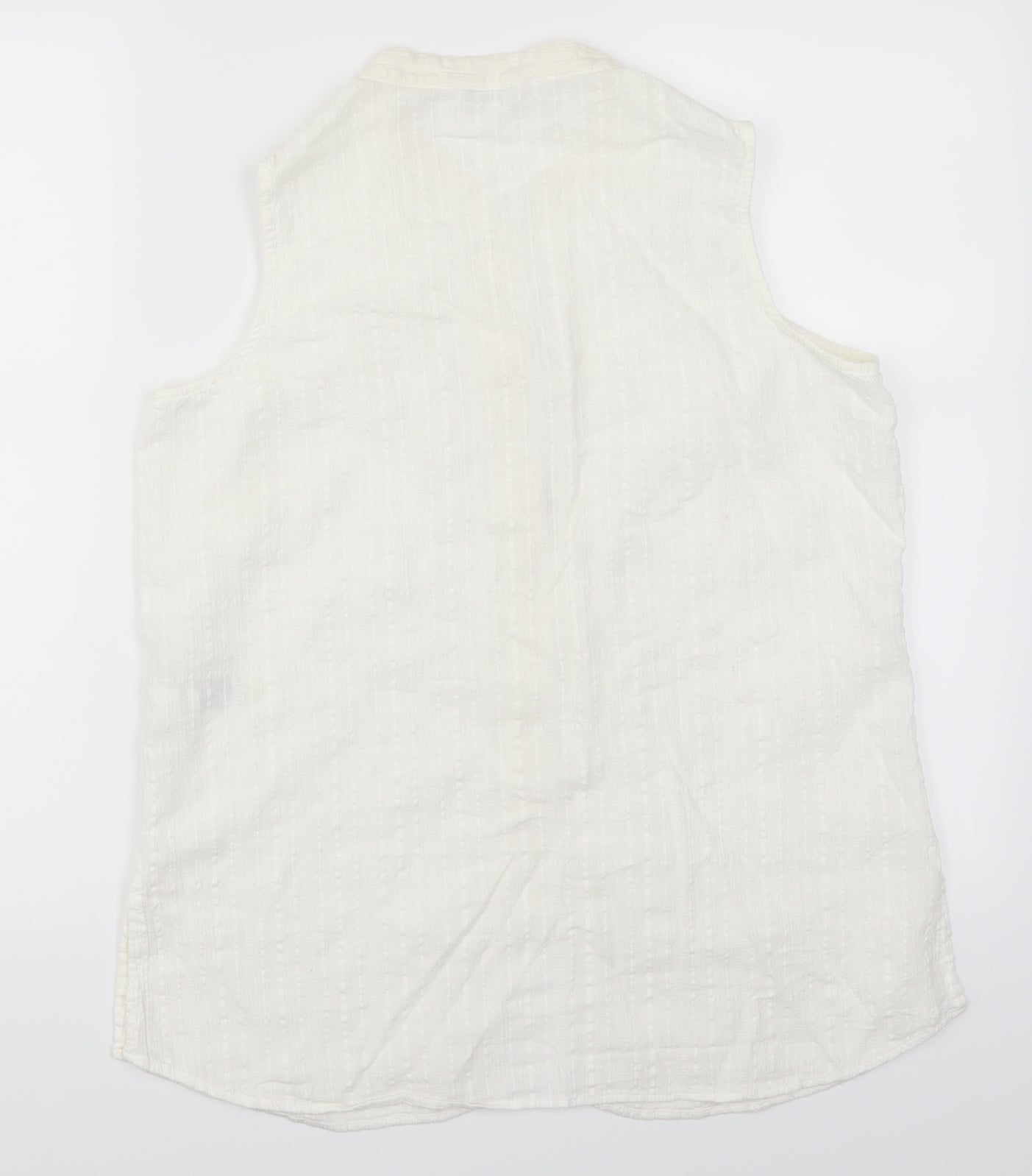 Marks and Spencer Womens White   Basic Button-Up Size 16