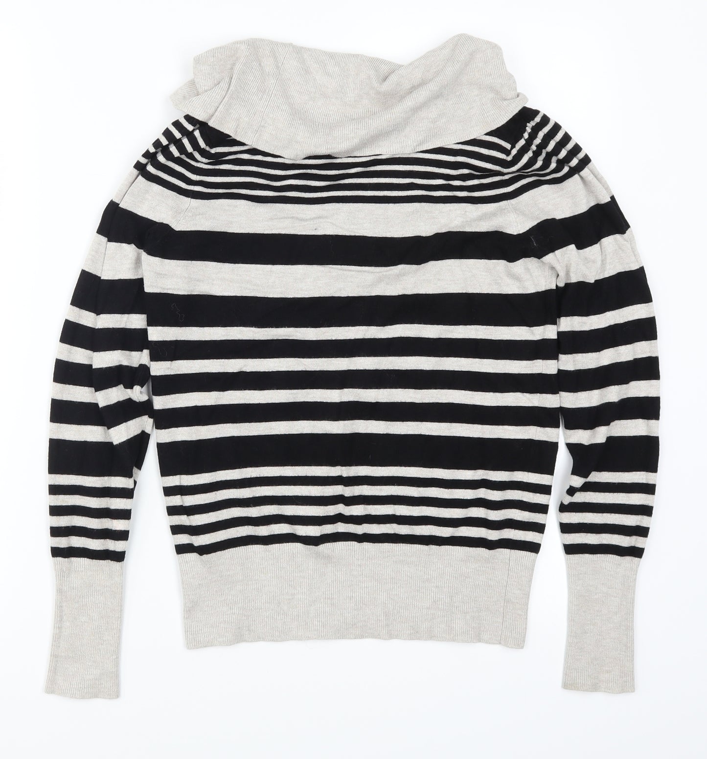 Marks and Spencer Womens Grey Striped  Pullover Jumper Size 10