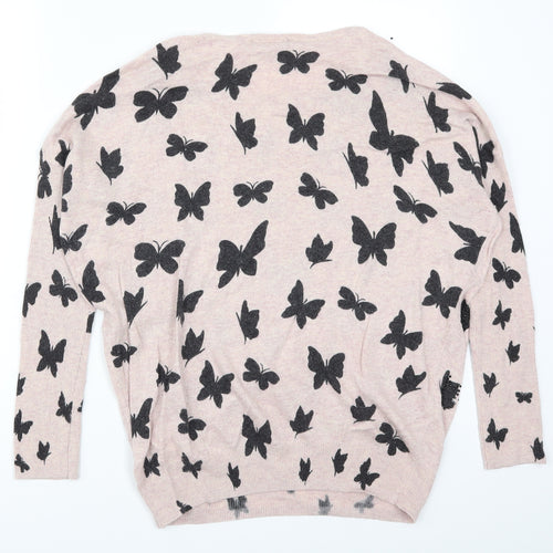 Yours Womens Pink   Pullover Jumper Size 16  - Butterflies