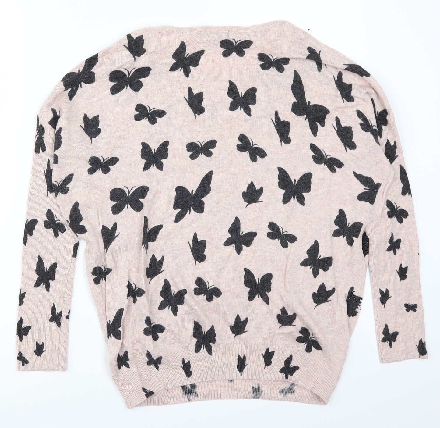 Yours Womens Pink   Pullover Jumper Size 16  - Butterflies