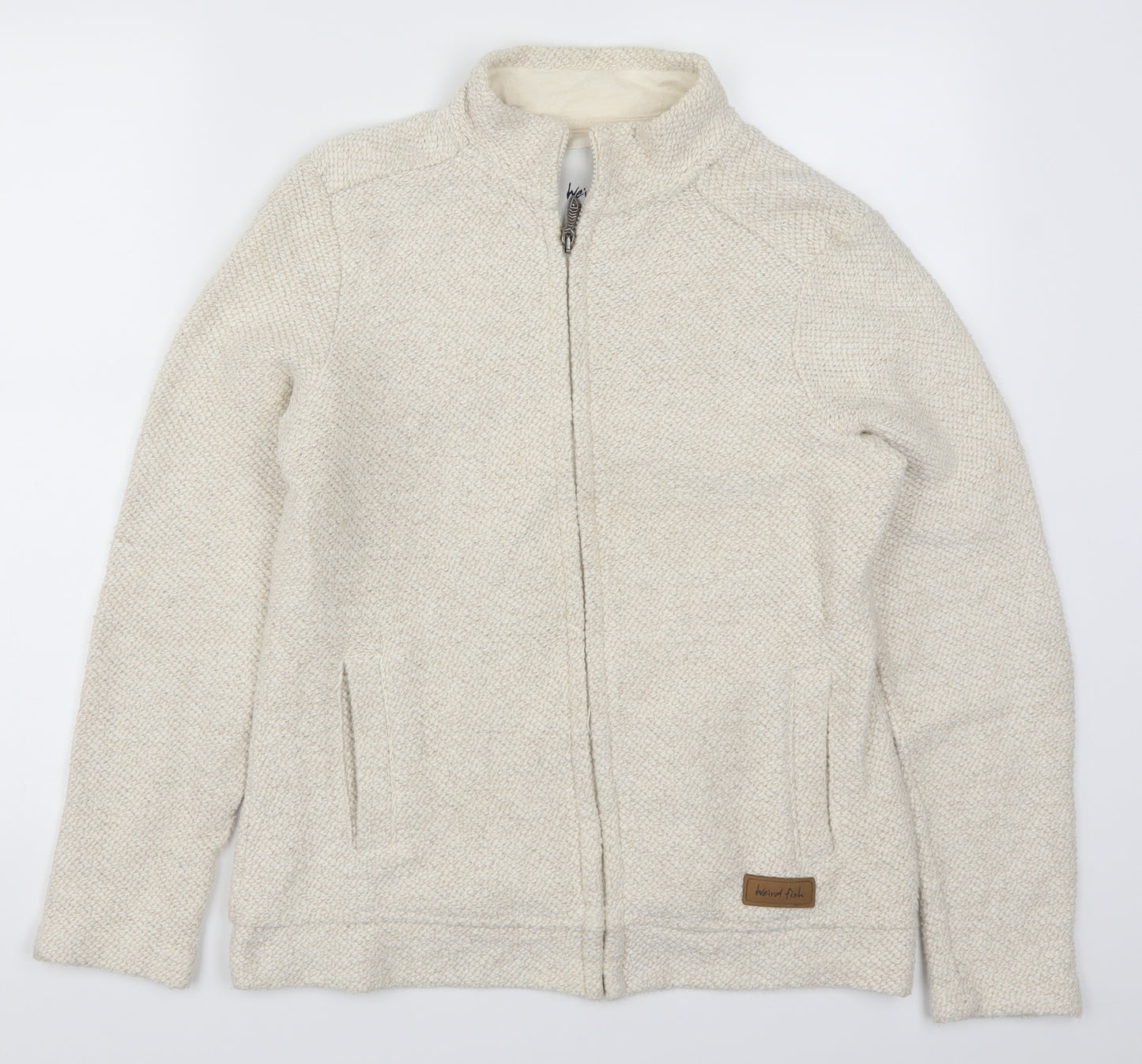 Weird Fish Womens Beige   Full Zip Jumper Size 12  - Cream