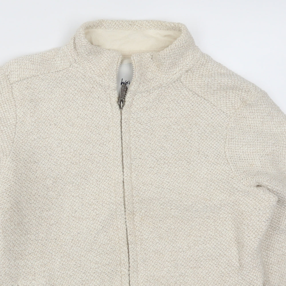 Weird Fish Womens Beige   Full Zip Jumper Size 12  - Cream
