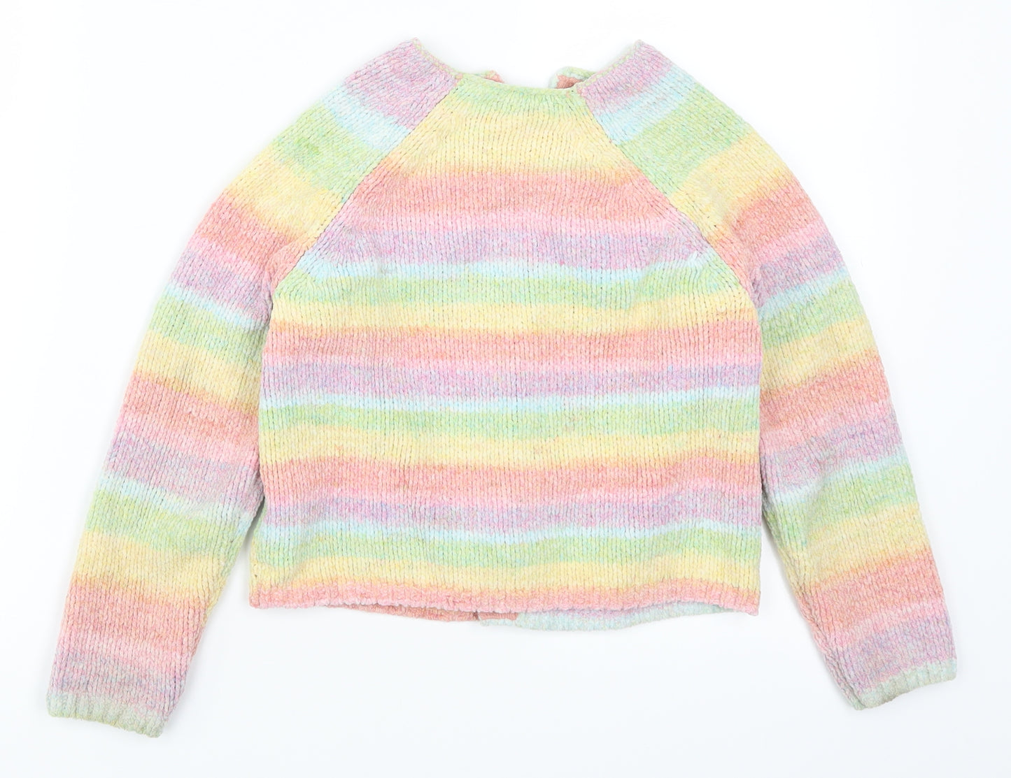 NEXT Girls Multicoloured Striped  Cardigan Jumper Size 5-6 Years