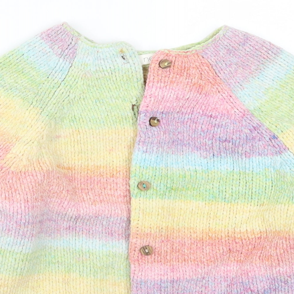 NEXT Girls Multicoloured Striped  Cardigan Jumper Size 5-6 Years