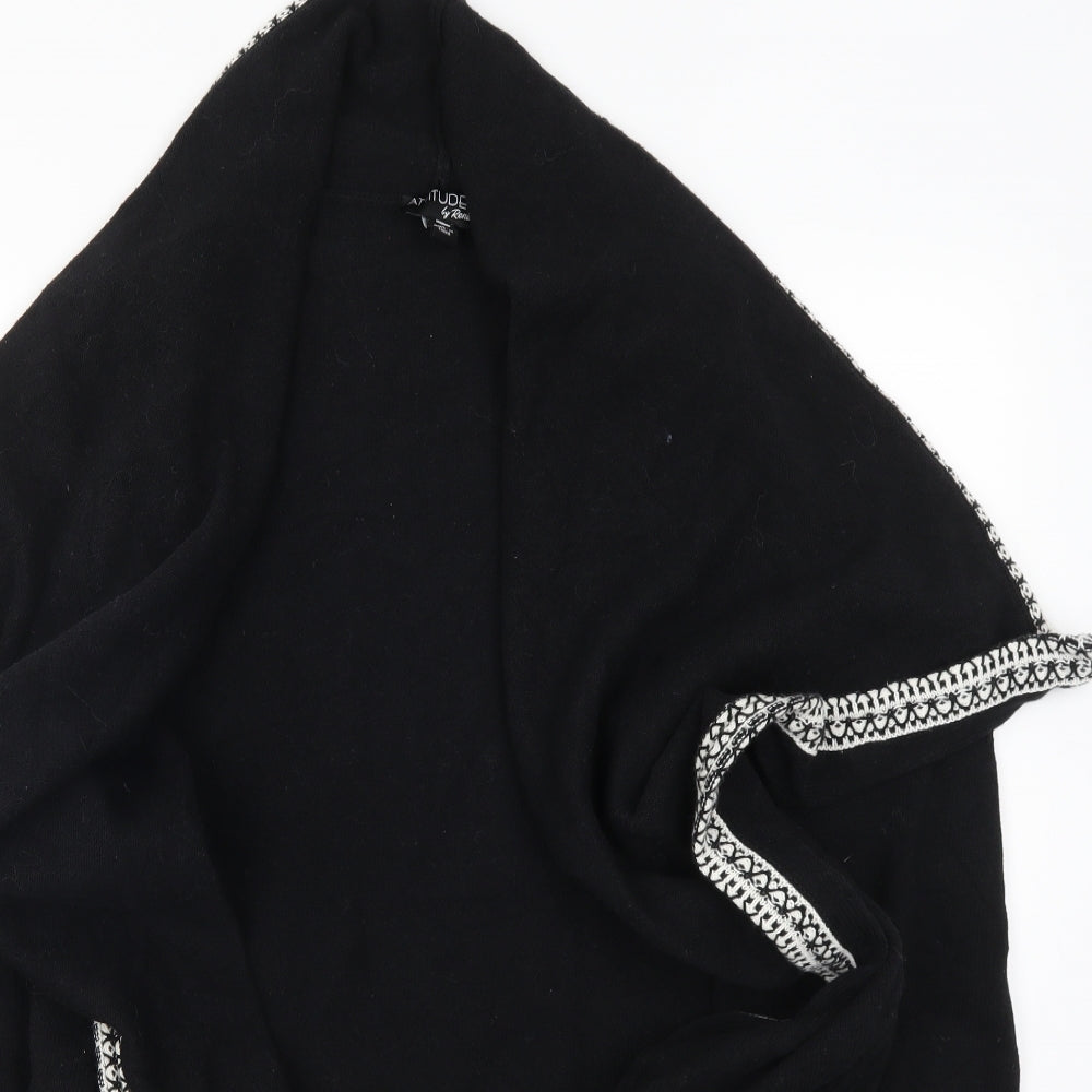 Renee Womens Black Geometric  Cardigan Jumper Size 2XL