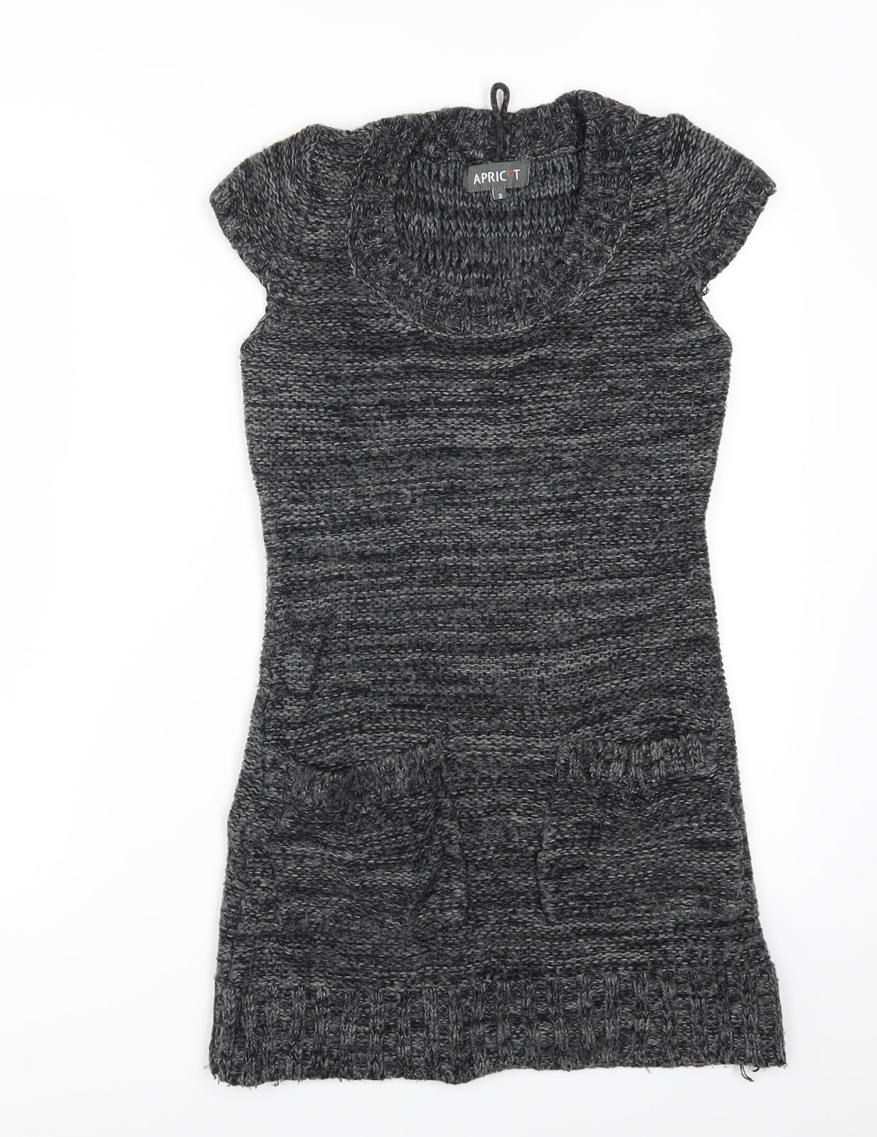 Apricot Womens Grey  Knit Jumper Dress  Size S
