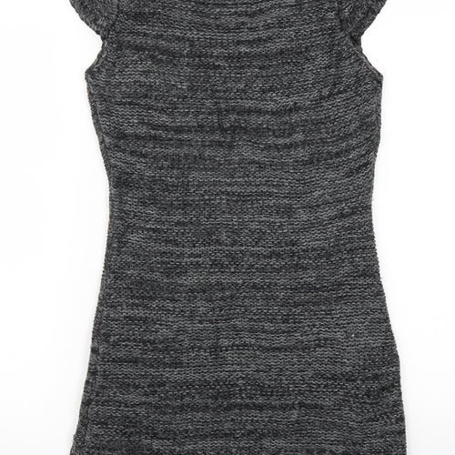 Apricot Womens Grey  Knit Jumper Dress  Size S