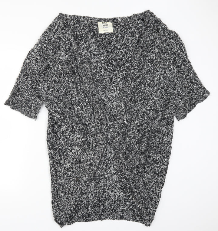 VERO MODA Womens Grey  Knit Cardigan Jumper Size L