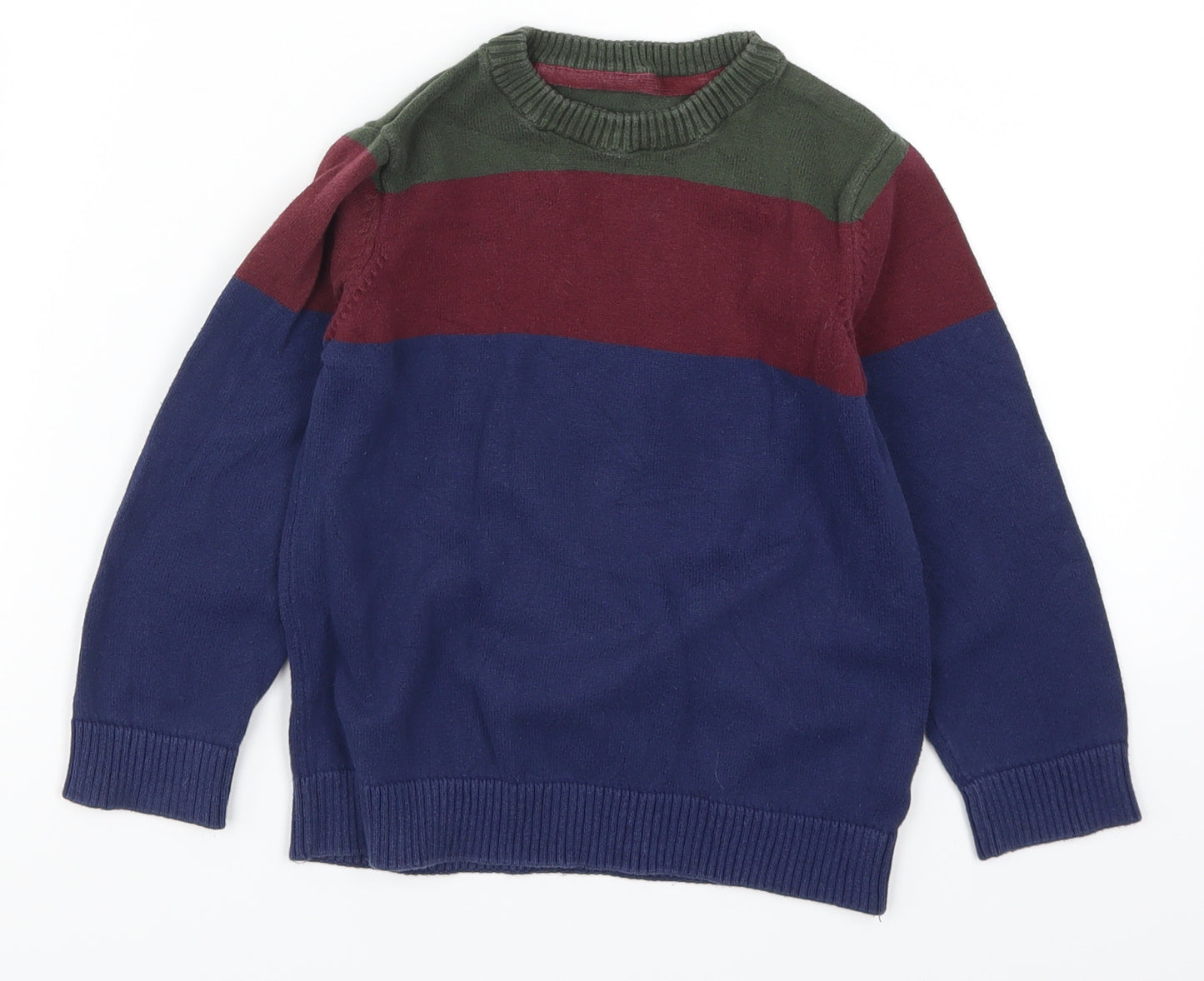 Mothercare Boys Multicoloured Striped  Pullover Jumper Size 3-4 Years