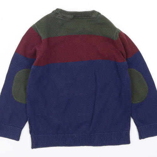 Mothercare Boys Multicoloured Striped  Pullover Jumper Size 3-4 Years