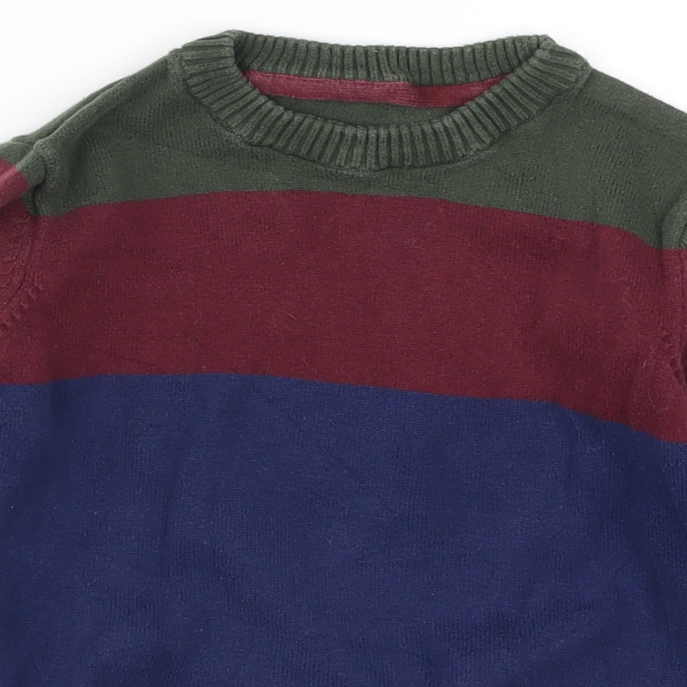 Mothercare Boys Multicoloured Striped  Pullover Jumper Size 3-4 Years