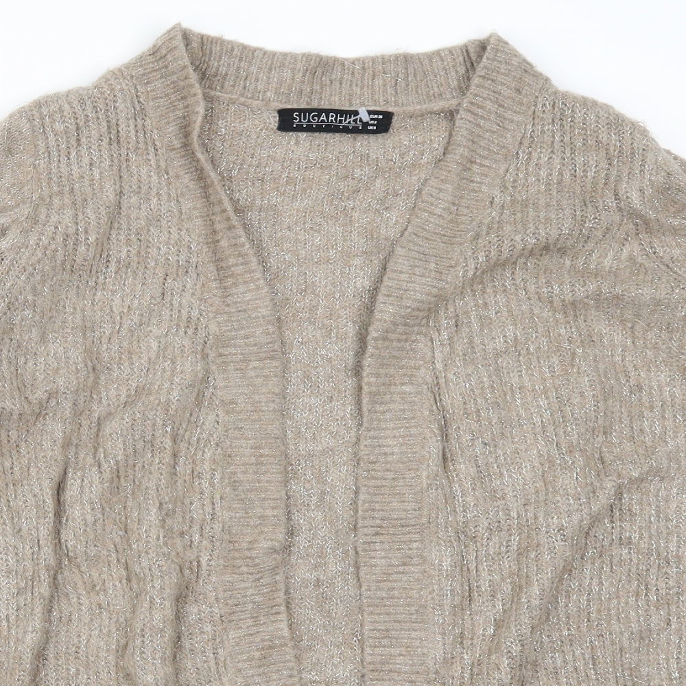 Sugarhill Womens Beige   Cardigan Jumper Size 8