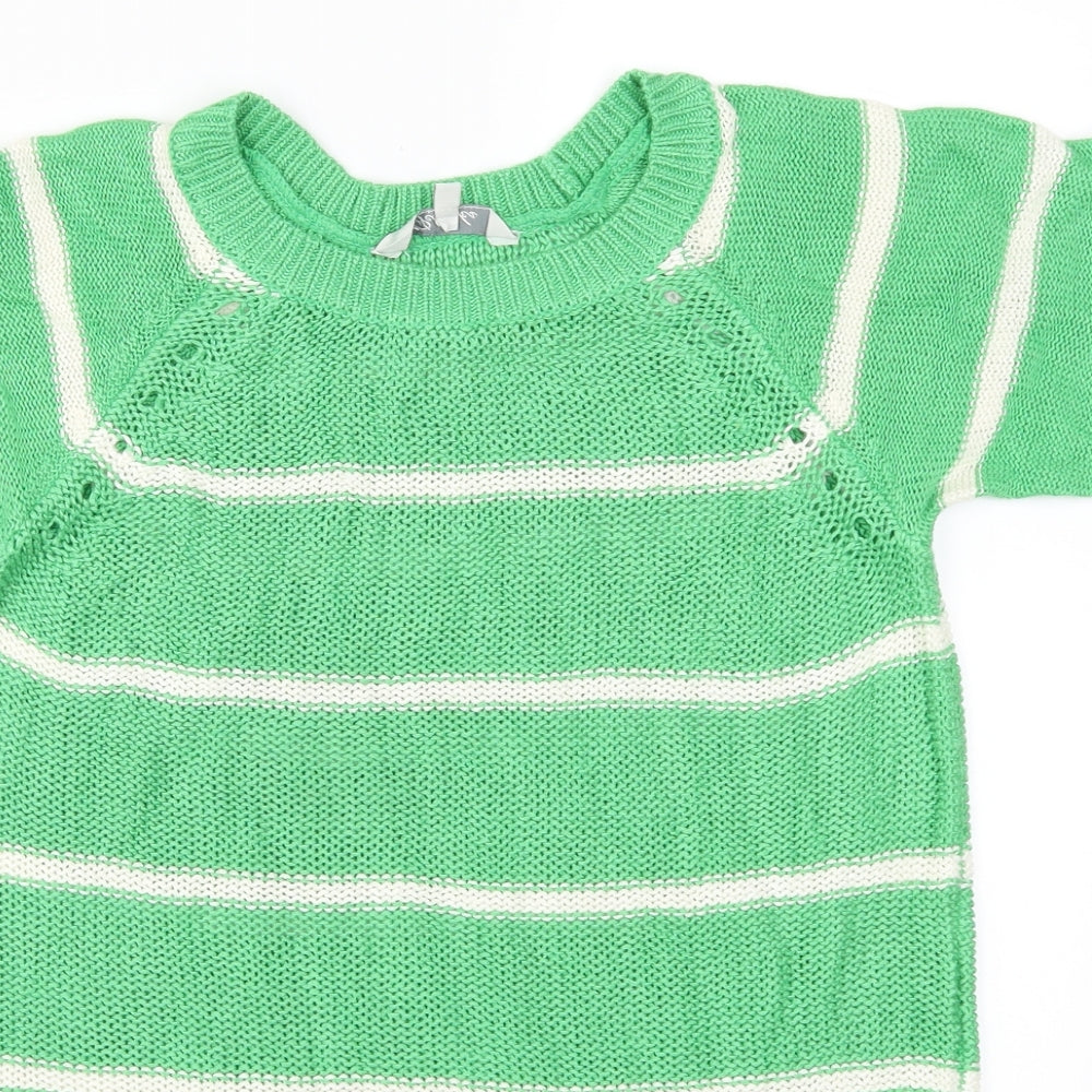Peacocks Womens Grey Striped  Pullover Jumper Size S