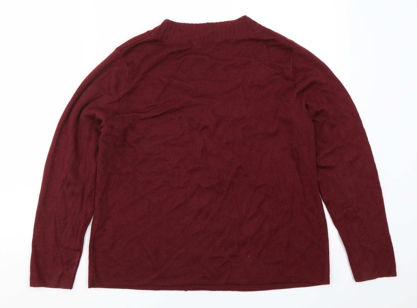 Damart Womens Red   Pullover Jumper Size 18  - Fabric Flowers
