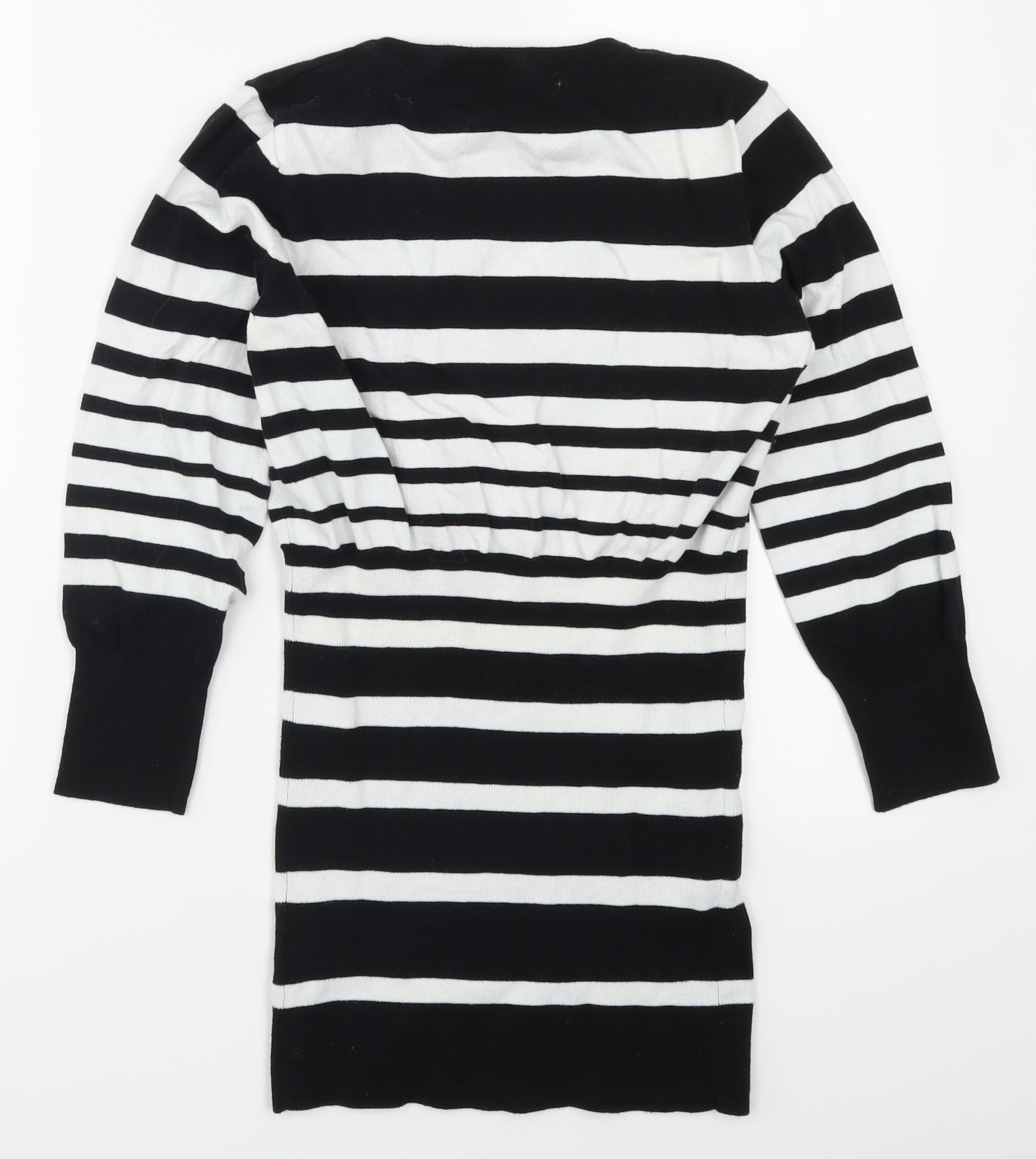 H&M Womens Black Striped  Pullover Jumper Size M  - Black and White