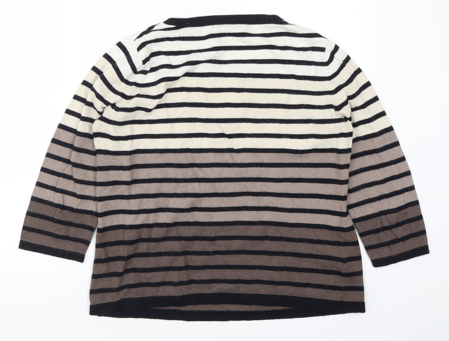 Country Casuals Womens Brown Striped  Pullover Jumper Size L