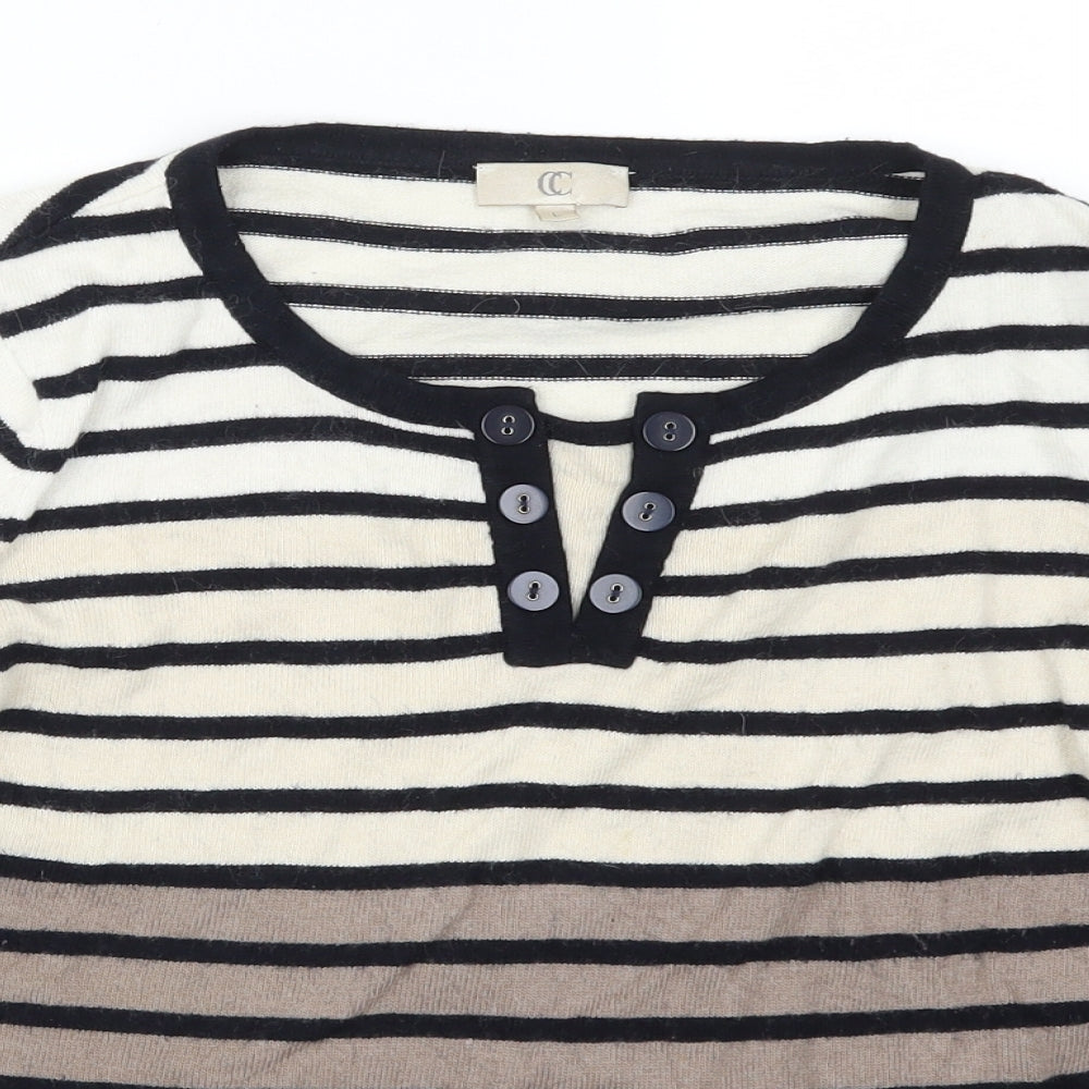 Country Casuals Womens Brown Striped  Pullover Jumper Size L