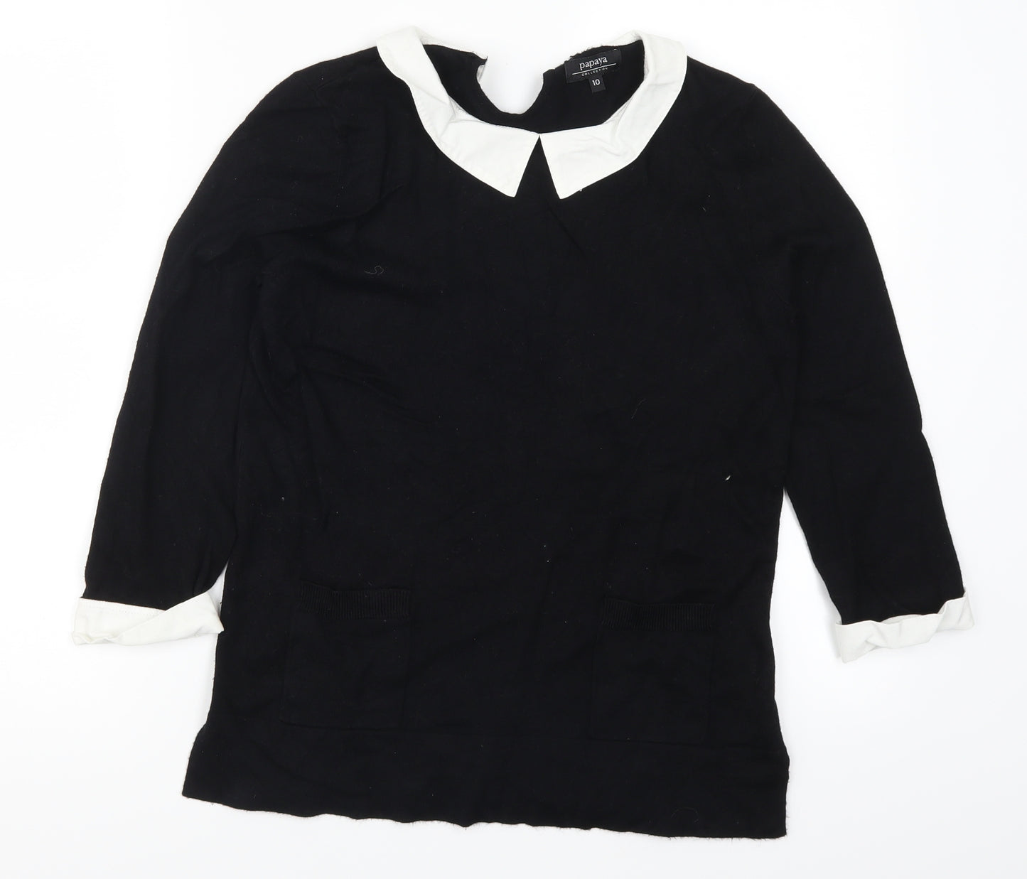 Papaya Womens Black   Pullover Jumper Size 10