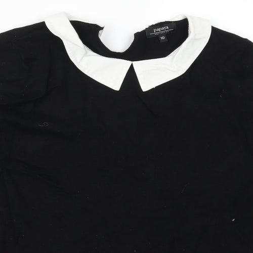 Papaya Womens Black   Pullover Jumper Size 10
