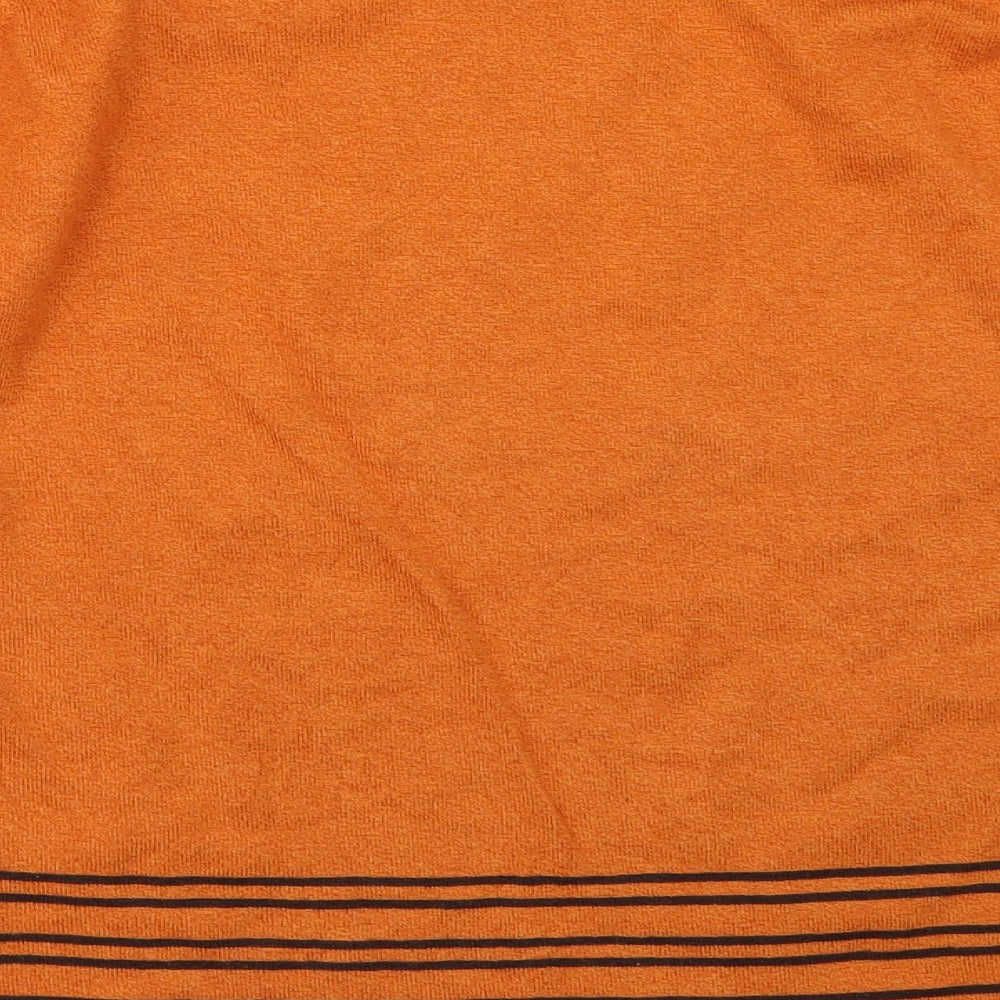 Country Casuals Womens Orange Striped  Pullover Jumper Size L