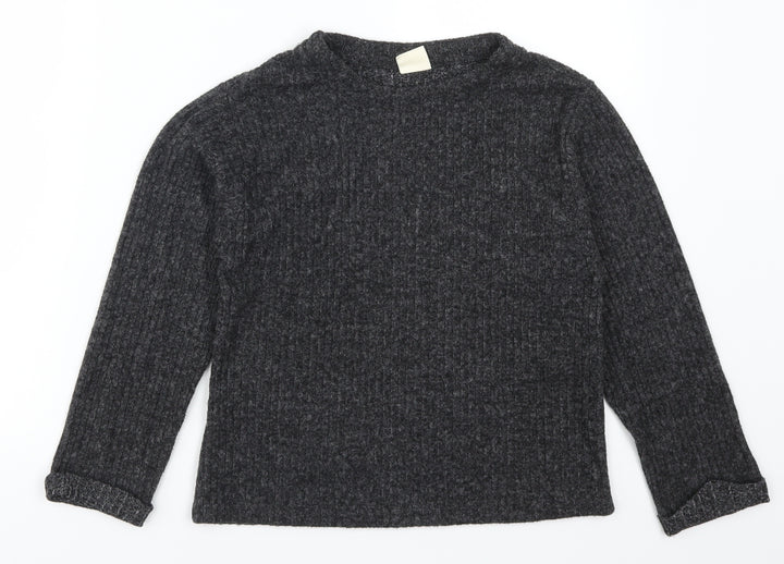 Zara Girls Grey   Pullover Jumper Size 10 Years