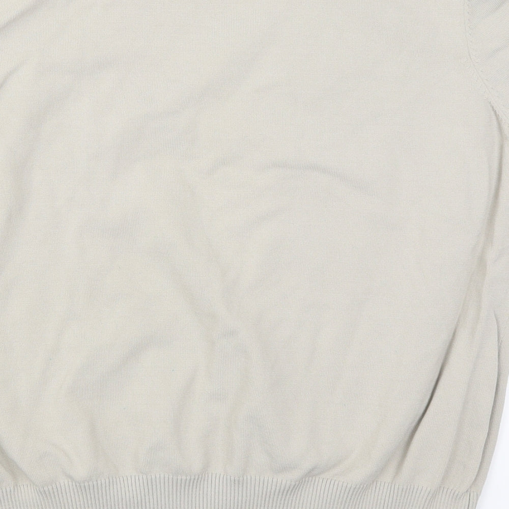 Damart Womens Beige Striped  Basic T-Shirt Size 22  - Fabric Flowers