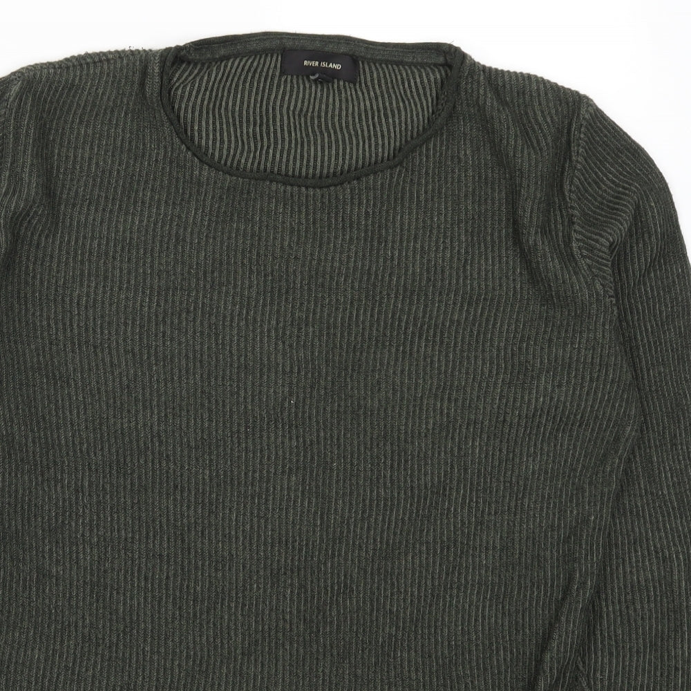 River Island Mens Green   Pullover Jumper Size S