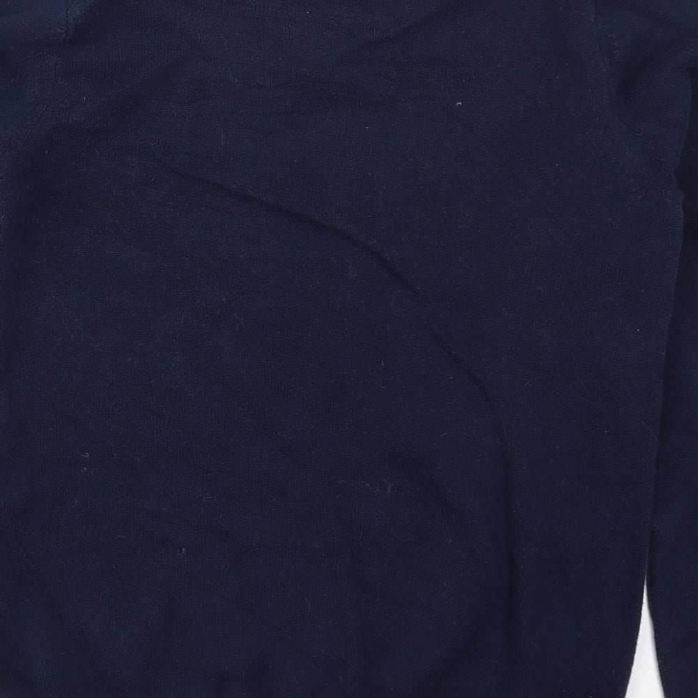 Marks and Spencer Mens Blue Check  Pullover Jumper Size M
