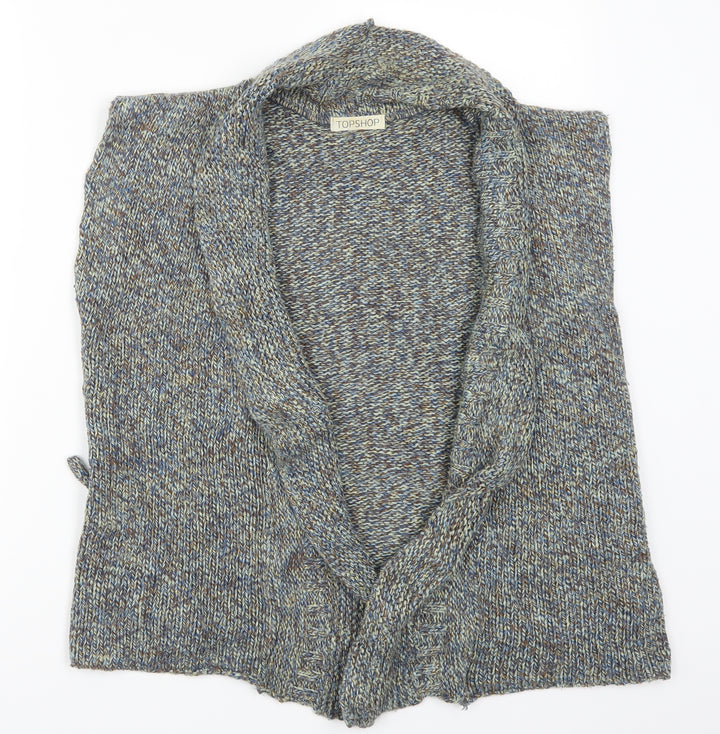 Topshop Womens Green Cardigan Jumper Size 12 - Blue
