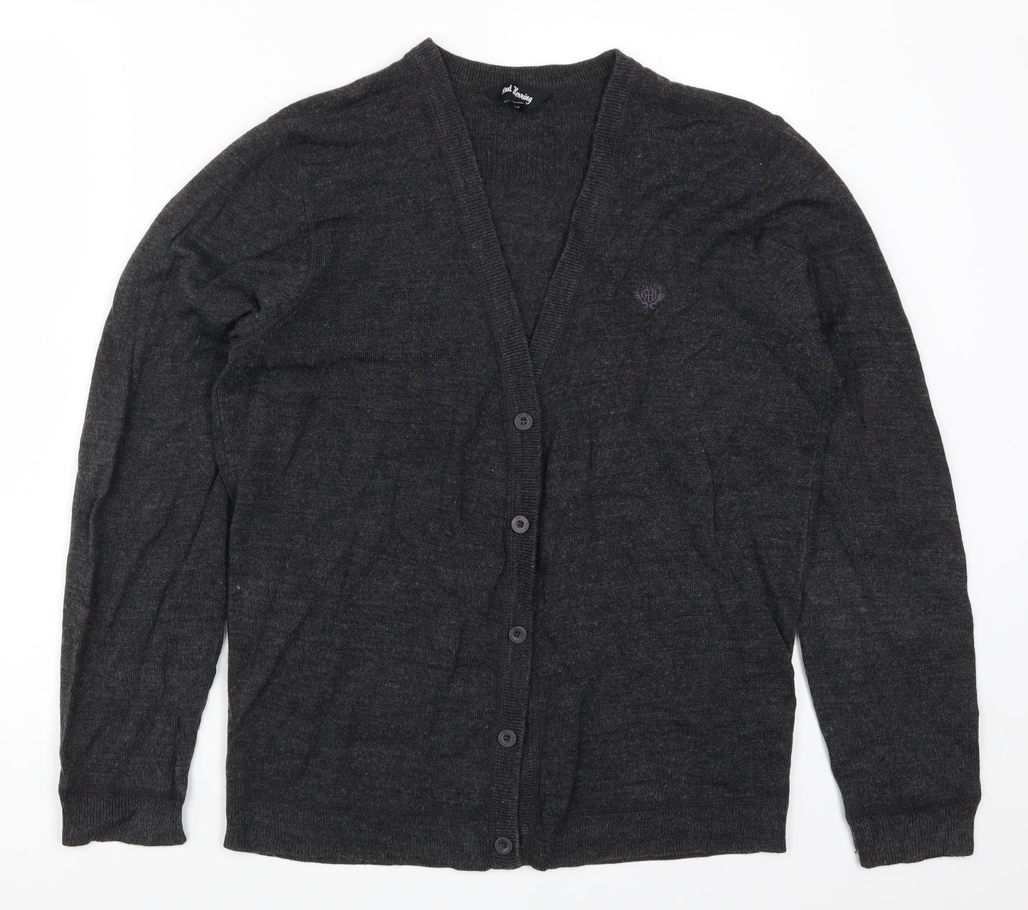 Red Herring Mens Grey   Cardigan Jumper Size M