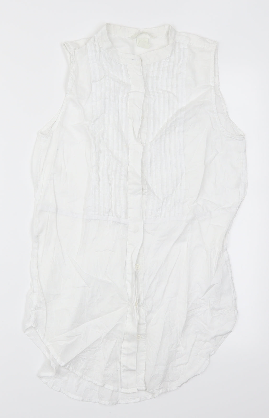 H&M Womens White   Basic Button-Up Size 6